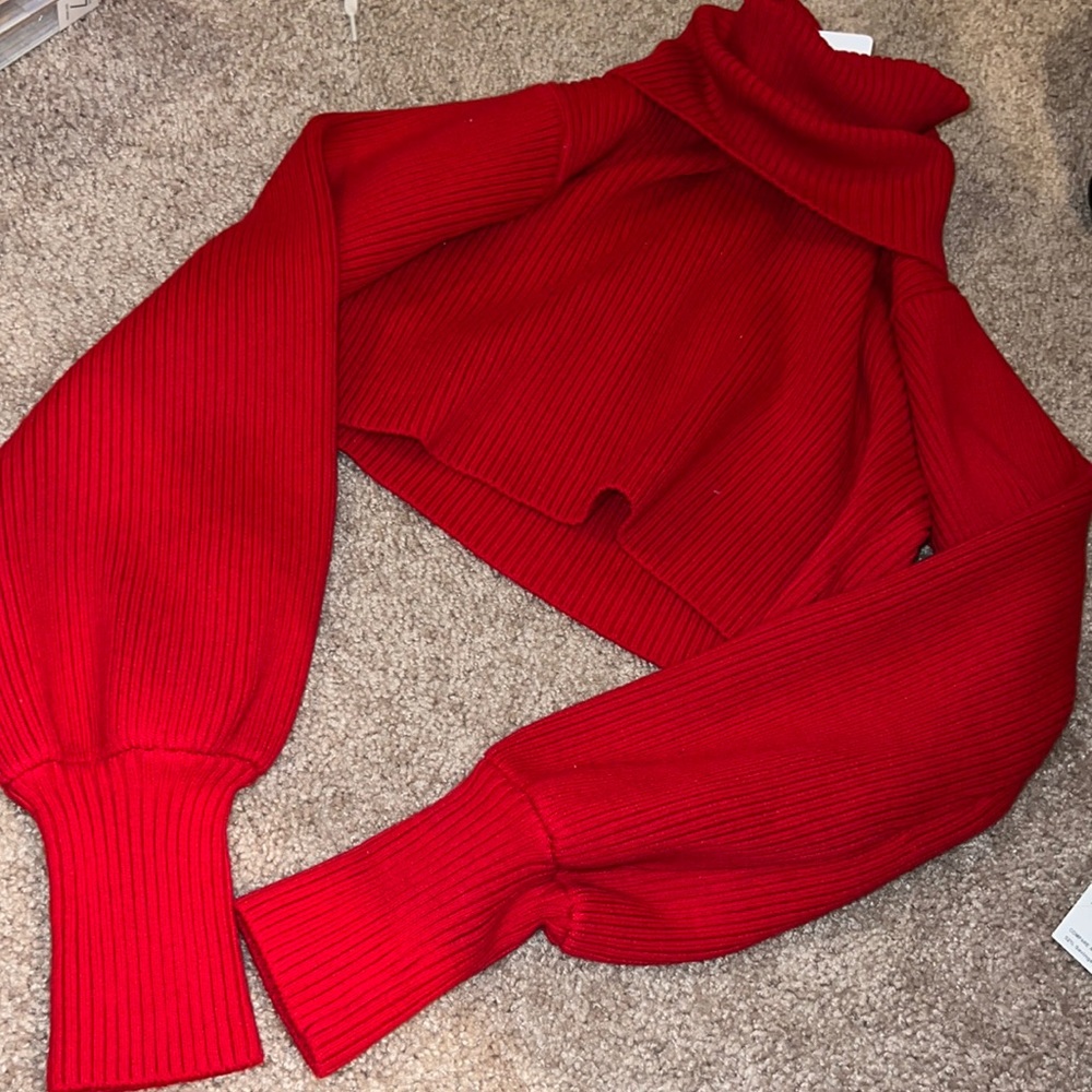 Divaceous red turtleneck sweater